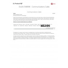 BELDEN UL Certificate (Communication Cable), DUZX.E108998