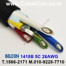 150m(롤) 벨덴1418B (미터당 ₩17,980) 벨덴케이블 1418B BELDEN 1418B 5Coax 26AWG RG59 75옴 동축케이블 블랙