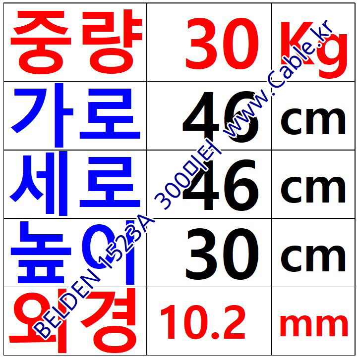 300m 벨덴1523A (미터당 ₩1,670) 벨덴케이블 1523A BELDEN 1523A 1Coax 14AWG RG11 75옴 동축케이블