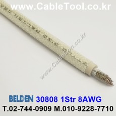 150m(롤) 벨덴30808 (미터당 ₩29,760) 벨덴케이블 30808 BELDEN 30808 1Str 8AWG Hook Up Wire 화이트