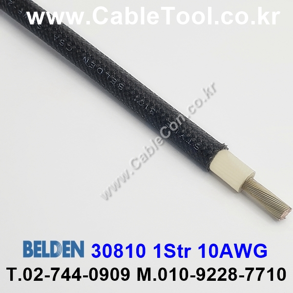 150m(롤) 벨덴30810 (미터당 ₩20,290) 벨덴케이블 30810 BELDEN 30810 1Str 10AWG Hook Up Wire 블랙