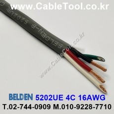 300m(롤) 벨덴5202UE (미터당 ₩7,540) 벨덴케이블 5202UE BELDEN 5202UE 4C 16AWG Security & Alarm 그레이