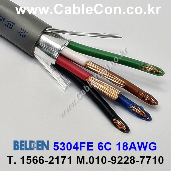 300m(롤) 벨덴5304FE (미터당 ₩8,160) 벨덴케이블 5304FE BELDEN 5304FE 6C 18AWG Security & Alarm 그레이