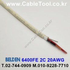 300m(롤) 벨덴6400FE (미터당 ₩1,990) 벨덴케이블 6400FE BELDEN 6400FE 2C 20AWG Plenum 자켓 CMP