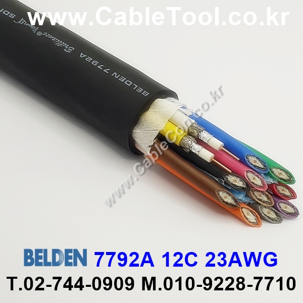 300m(롤) 벨덴7792A (미터당 ₩10,000) 벨덴케이블 7792A BELDEN 7792A 12C 23AWG RG59 75옴 동축케이블