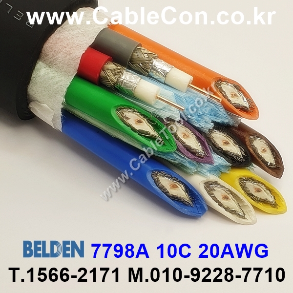 300m(롤) 벨덴7798A (미터당 ₩88,830) 벨덴케이블 7798A BELDEN 7798A 10C 20AWG  RG59 75옴 동축케이블