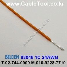 300m(롤) 벨덴83048 (미터당 ₩11,710) 벨덴케이블 83048 BELDEN 83048 1C 24AWG Hook Up Wire 브라운