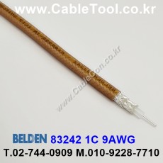 300m(롤) 벨덴83242 미터당 ₩106,900 벨덴케이블 83242 BELDEN 83242 1Coax 19AWG 브라운