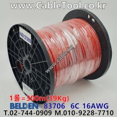 300m(롤) 벨덴83706 미터당 ₩86,730 벨덴케이블 83706 BELDEN 83706 오디오, 제어, 계장용