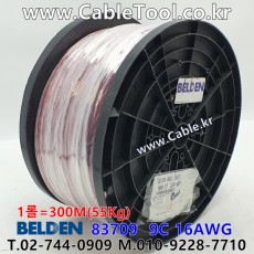 300m(롤) 벨덴83709 (미터당 ₩126,670) 벨덴케이블 83709 BELDEN 83709 9C 16AWG Plenum 자켓 CMP 레드
