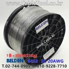 300m(롤) 벨덴8412 미터당 ₩8,300 벨덴케이블 8412 BELDEN 8412 2C 20AWG 마이크, 악기