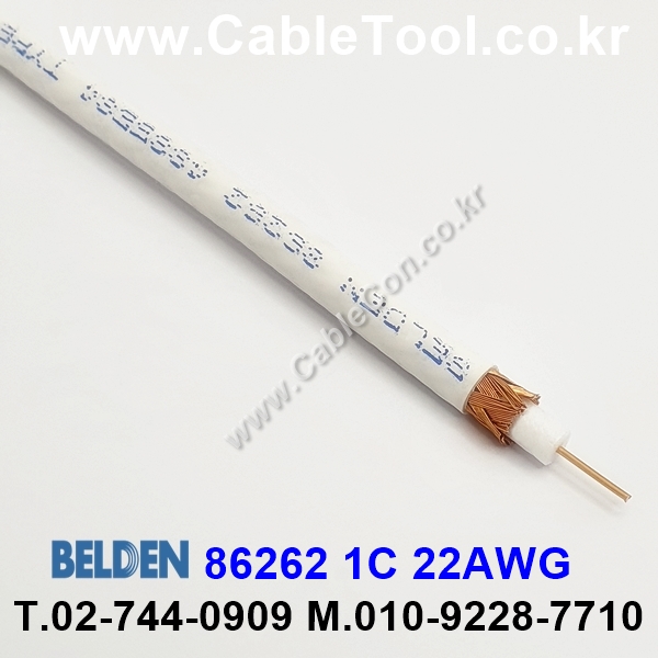 10m 벨덴86262 미터당 ₩9,420 벨덴케이블 86262 BELDEN 86262 1Coax 22AWG