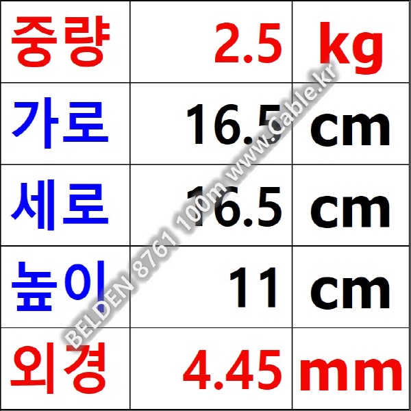 벨덴케이블 8761 BELDEN (Chrome 100m)