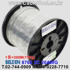 300m(롤) 벨덴8762 미터당 ₩2,630 벨덴케이블 8762 BELDEN 8762 2C 20AWG 라인레벨