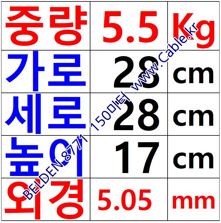 BELDEN 8771 (150미터) 벨덴