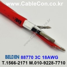 150m(롤) 벨덴88770 미터당 ₩8,250 벨덴케이블 88770 BELDEN 88770 3C 18AWG 난연케이블 UL/CSA 300V계장용