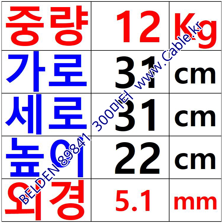 BELDEN 89841 002(Red) 1Pair 24AWG 벨덴 300M
