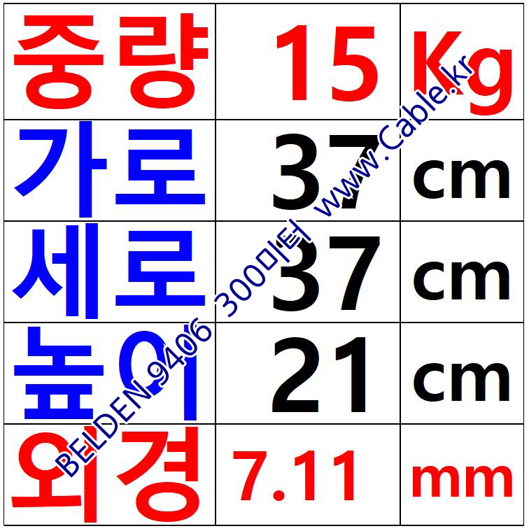 300m(롤) 벨덴 9406  미터당 ₩7,000  벨덴케이블 9406 BELDEN 라인 레벨 2Pair 22AWG