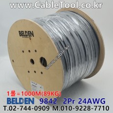 1,000m(롤) 벨덴케이블 9842 BELDEN 9842 CAN Bus 벨덴 9842 USA 케이블 (미터당 4,980)