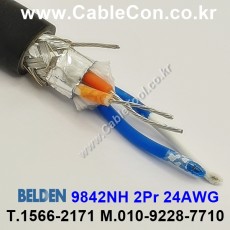 1m 벨덴9842NH (미터당 ₩14,300) 벨덴케이블 9842NH BELDEN 9842NH 2Pair 24AWG RS485 블랙