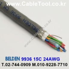 300m(롤) 벨덴9936 (미터당 ₩20,110) 벨덴케이블 9936 BELDEN 9936 15C 24AWG RS232 & RS423 크롬그레이