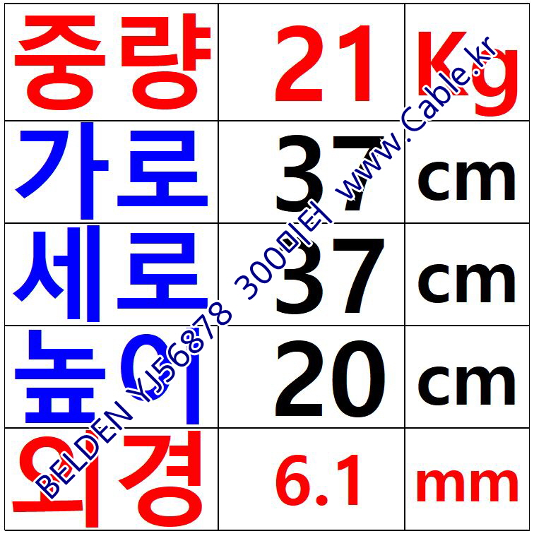 300m(롤) 벨덴YJ56878 (미터당 ₩2,270) 벨덴케이블 YJ56878 BELDEN YJ56878 2C 24AWG 마이크 악기