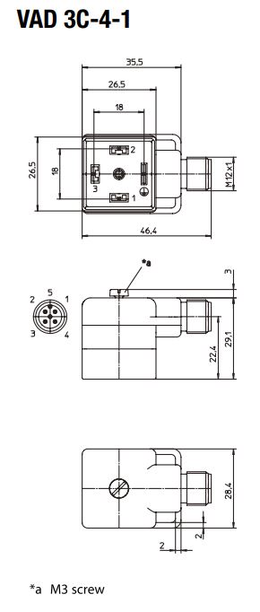 HIRSCHMANN VAD 3C-4-1-M12-5