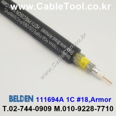 300m(롤) 벨덴111694A (미터당 ₩10,000) 벨덴케이블 111694A BELDEN 111694A 1Coax 18AWG RG6 75옴 동축케이블 블랙