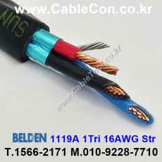 150m(롤) 벨덴1119A (미터당 ₩15,000) 벨덴케이블 1119A BELDEN 1119A 1Triad 16AWG Multi Conductor
