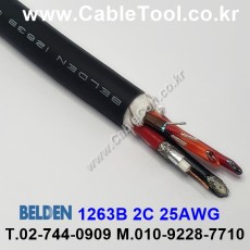 300m(롤) 벨덴1263B (미터당 ₩43,920) 벨덴케이블 1263B BELDEN 1263B 2Coax 25AWG Paired 블랙