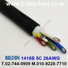 300m(롤) 벨덴1418B (미터당 ₩17,980) 벨덴케이블 1418B BELDEN 1418B 5Coax 26AWG RG59 75옴 동축케이블 블랙