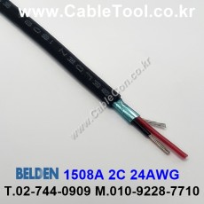 300m(롤) 벨덴1508A (미터당 ₩2,340) 벨덴케이블 1508A BELDEN 1508A 1Pair 24AWG 라인 레벨 블랙