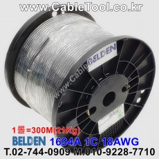 300m 벨덴1694A (미터당 ₩3,010) 벨덴케이블 1694A BELDEN 1694A 1C 18AWG RG6 75옴 동축케이블