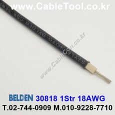150m(롤) 벨덴30818 (미터당 ₩7,580) 벨덴케이블 30818 BELDEN 30818 1Str 18AWG Hook Up Wire 블랙