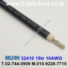 300m(롤) 벨덴32410 (미터당 ₩39,330) 벨덴케이블 32410 BELDEN 32410 1Str 10AWG Hook Up Wire 블랙