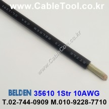 300m(롤) 벨덴35610 (미터당 ₩10,000) 벨덴케이블 35610 BELDEN 35610 1Str 10AWG Hook Up Wire 블랙