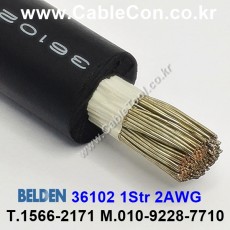 150m(롤) 벨덴36102 (미터당 ₩91,200) 벨덴케이블 36102 BELDEN 36102 1C 2AWG Hook Up Wire