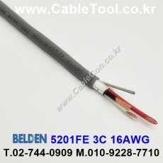 300m(롤) 벨덴5201FE (미터당 ₩6,550) 벨덴케이블 5201FE BELDEN 5201FE 3C 16AWG Multi Conductor 그레이