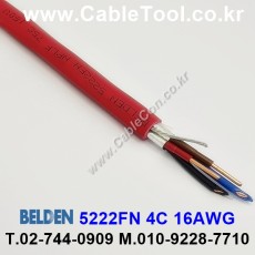300m(롤) 벨덴5222FN (미터당 ₩3,520) 벨덴케이블 5222FN BELDEN 5222FN 4C 16AWG Multi Conductor 레드