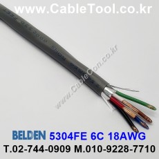 300m(롤) 벨덴5304FE (미터당 ₩8,160) 벨덴케이블 5304FE BELDEN 5304FE 6C 18AWG Security & Alarm 그레이