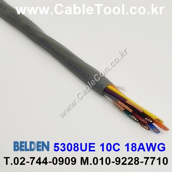 300m(롤) 벨덴5308UE (미터당 ₩4,300) 벨덴케이블 5308UE BELDEN 5308UE 10C 18AWG Multi Conductor
