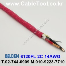 300m(롤) 벨덴6120FL (미터당 ₩2,430) 벨덴케이블 6120FL BELDEN 6120FL 2C 14AWG Plenum 자켓 CMP