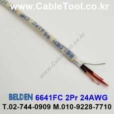 300m(롤) 벨덴6641FC (미터당 ₩10,000) 벨덴케이블 6641FC BELDEN 6641FC 2Pr 24AWG Plenum 자켓 CMP