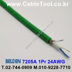 300m(롤) 벨덴7205A (미터당 ₩14,290) 벨덴케이블 7205A BELDEN 7205A 1Pair 24AWG RS422 그린