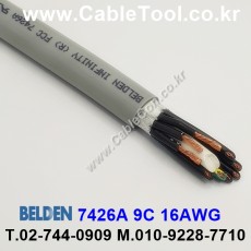 300m(롤) 벨덴7426A (미터당 ₩10,000) 벨덴케이블 7426A BELDEN 7426A 9C 16AWG UL/CSA 600V제어용