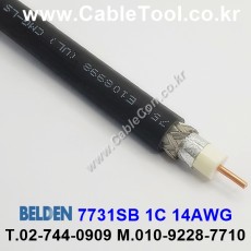 300m(롤) 벨덴7731SB (미터당 ₩22,610) 벨덴케이블 7731SB BELDEN 7731SB 1C 14AWG RG11 75옴 동축케이블 블랙