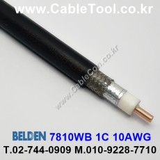 300m(롤) 벨덴7810WB (미터당 ₩15,290) 벨덴케이블 7810WB BELDEN 7810WB 1Coax 10AWG RF 400 동축케이블 블랙