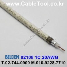300m(롤) 벨덴82108 (미터당 ₩13,670) 벨덴케이블 82108 BELDEN 82108 1Coax 20AWG RG59 75옴 동축케이블 네츄럴