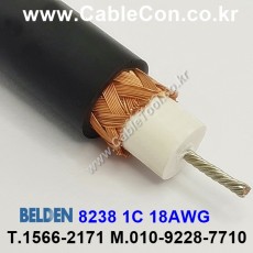 150m(롤) 벨덴8238 (미터당 ₩10,000) 벨덴케이블 8238 BELDEN 8238 1Coax 18AWG RG11 75옴 동축케이블 (블랙)