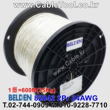600m(롤) 벨덴Y64348(82842) 미터당 ₩8,780 벨덴케이블 Y64348(82842) BELDEN Y64348(82842) 2Pr 24AWG RS-485
